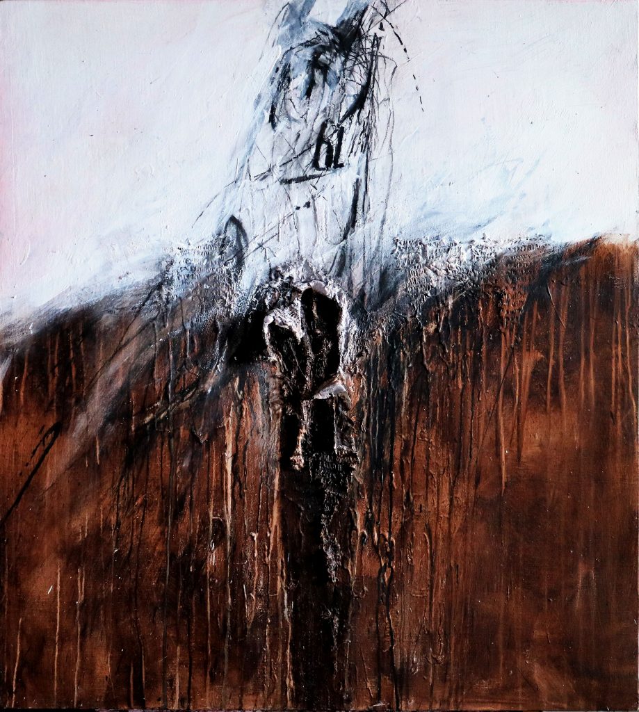 Kriegskinder-Portrait-auf-verbrannter-Erde-115-x-105-cm